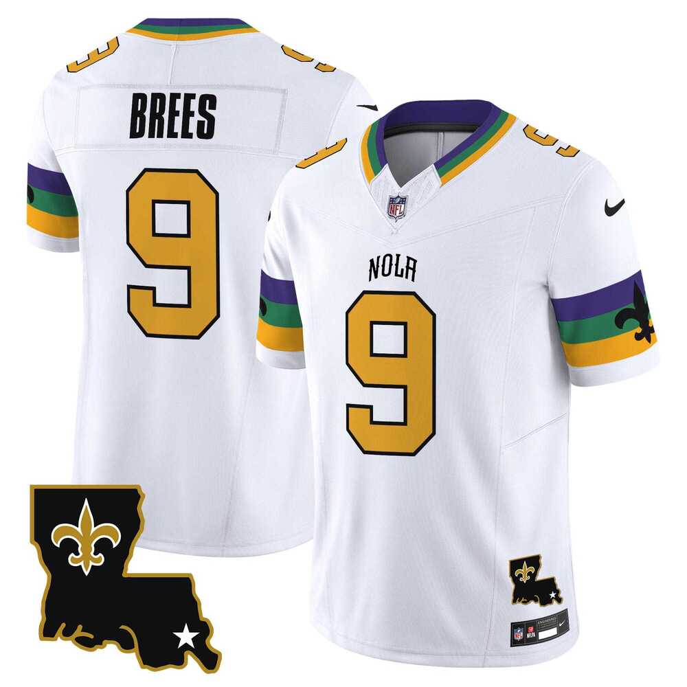 Men & Women & Youth New Orleans Saints #9 Drew Brees White 2024 F.U.S.E. Vapor Limited Stitched Jersey